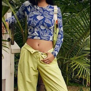 NEW Free People Movement Mesmerize me in Afterglow elastic cargo pants small